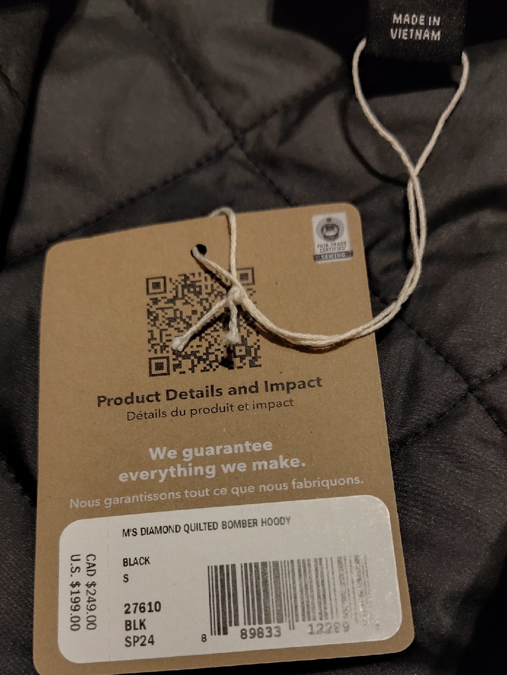 New Patagonia Diamond Quilted Bomber Hoody Light Packable Pretty Water Proof - Picture 4 of 11